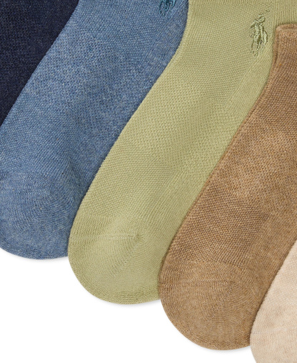 Polo Ralph Lauren Women's 6-Pk. Cushion Low-Cut Socks - Green/blue