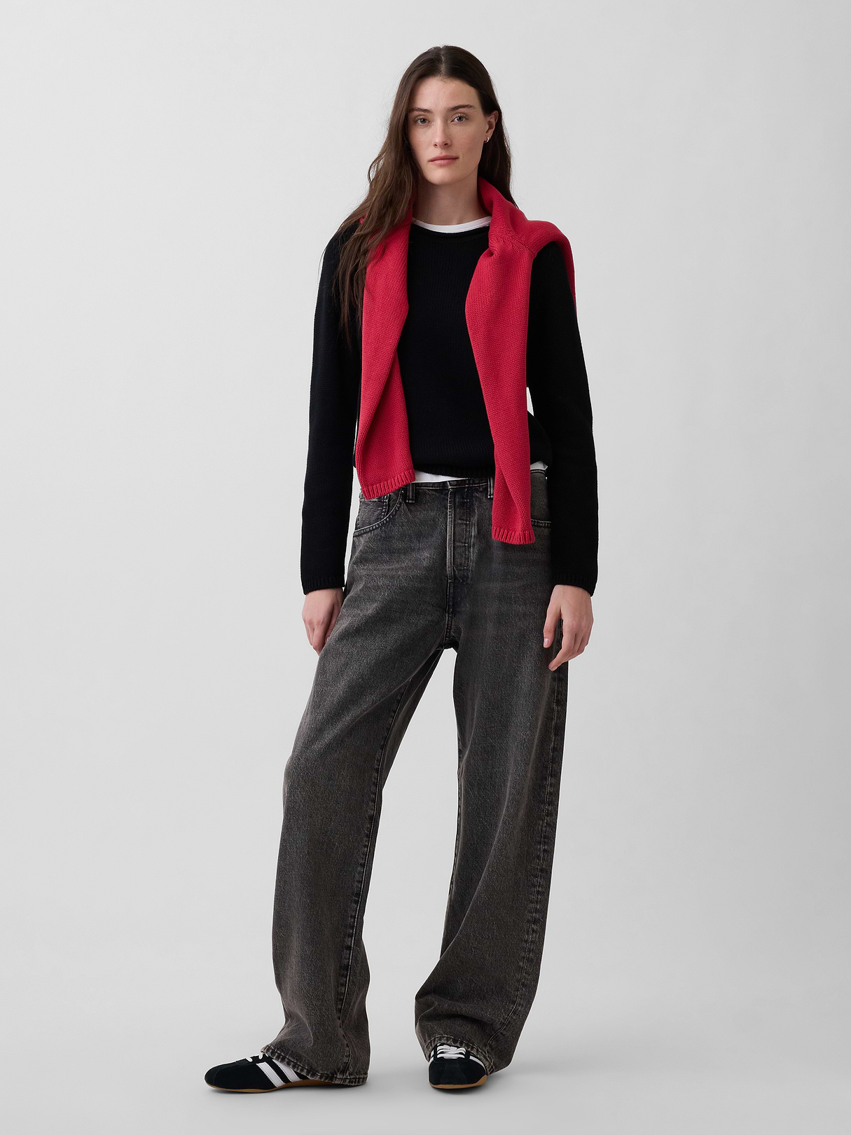 100% Cotton Rollneck Sweater - Black