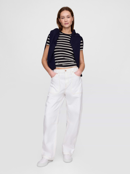 CloseKnit Jersey T-Shirt - Black & white stripe
