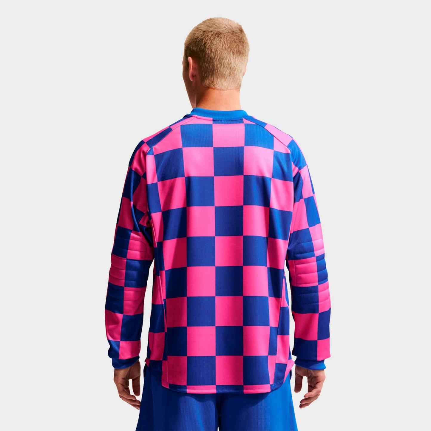 Men's Nike Sportswear Club Checkerboard Goalie Top - Game Royal/Pinksicle/Hydrogen Blue