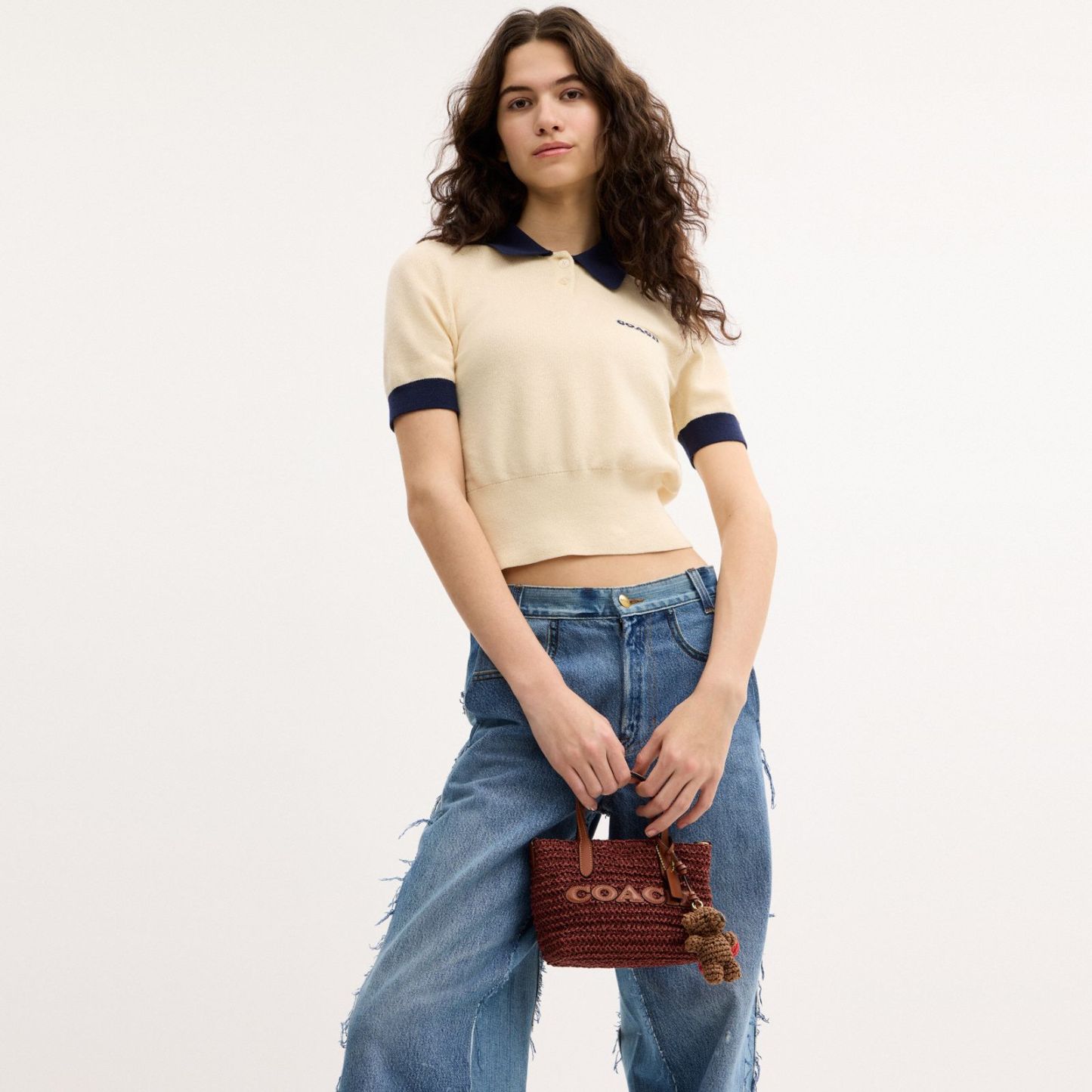 City Mini Tote Bag With Charms - Gold/Russet - view 2