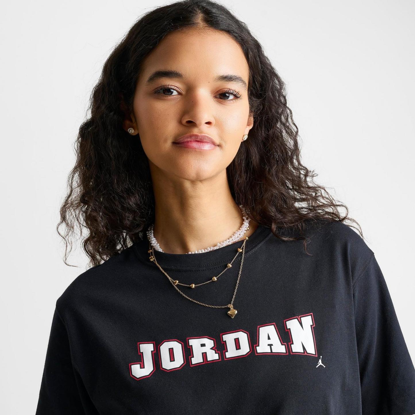 Women's Jordan Varsity Graphic T-Shirt - Black/White - view 5