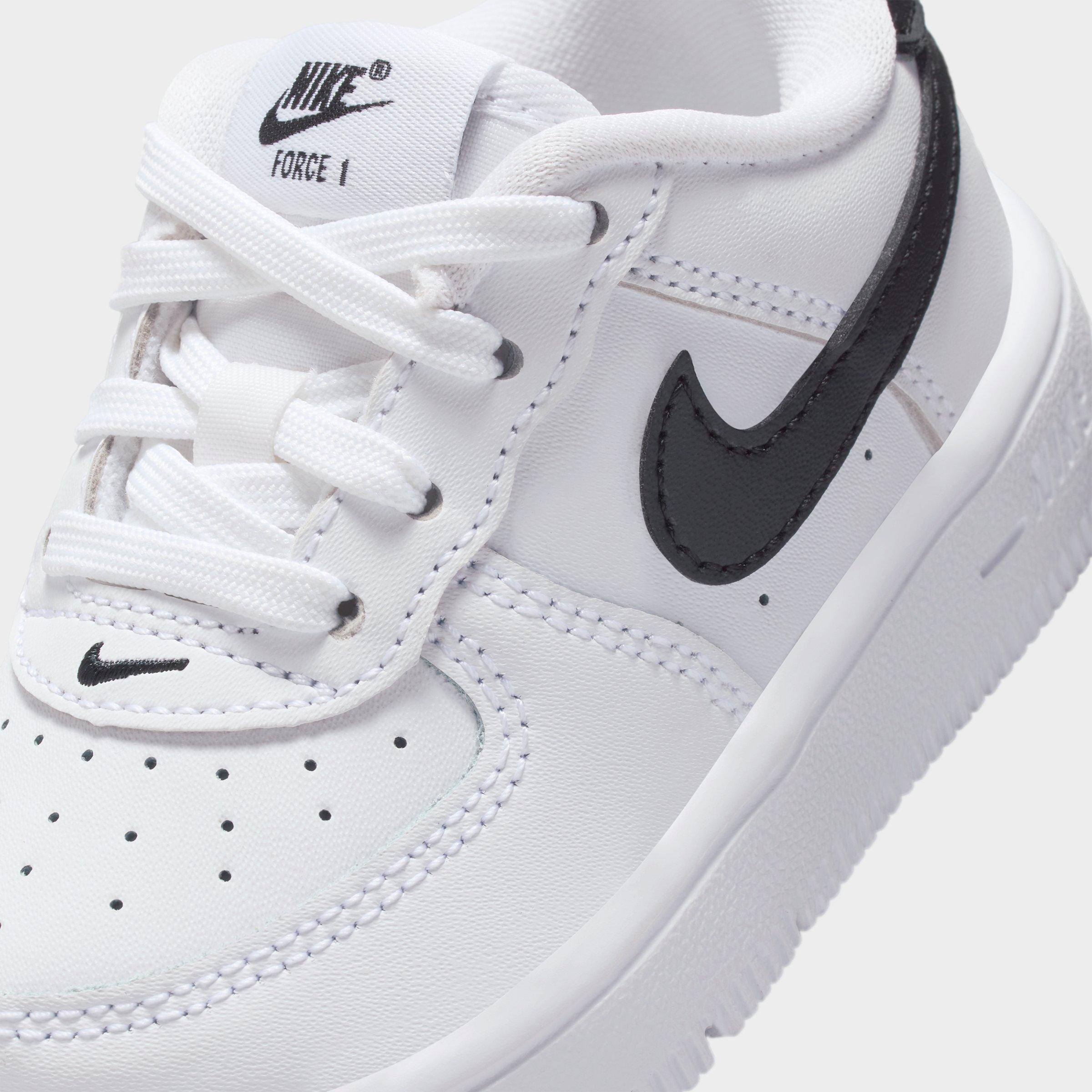 Infant and Kids' Toddler Nithtke Force 1 Low Casual Shoes - Part 1 - White/Black - Detail shot