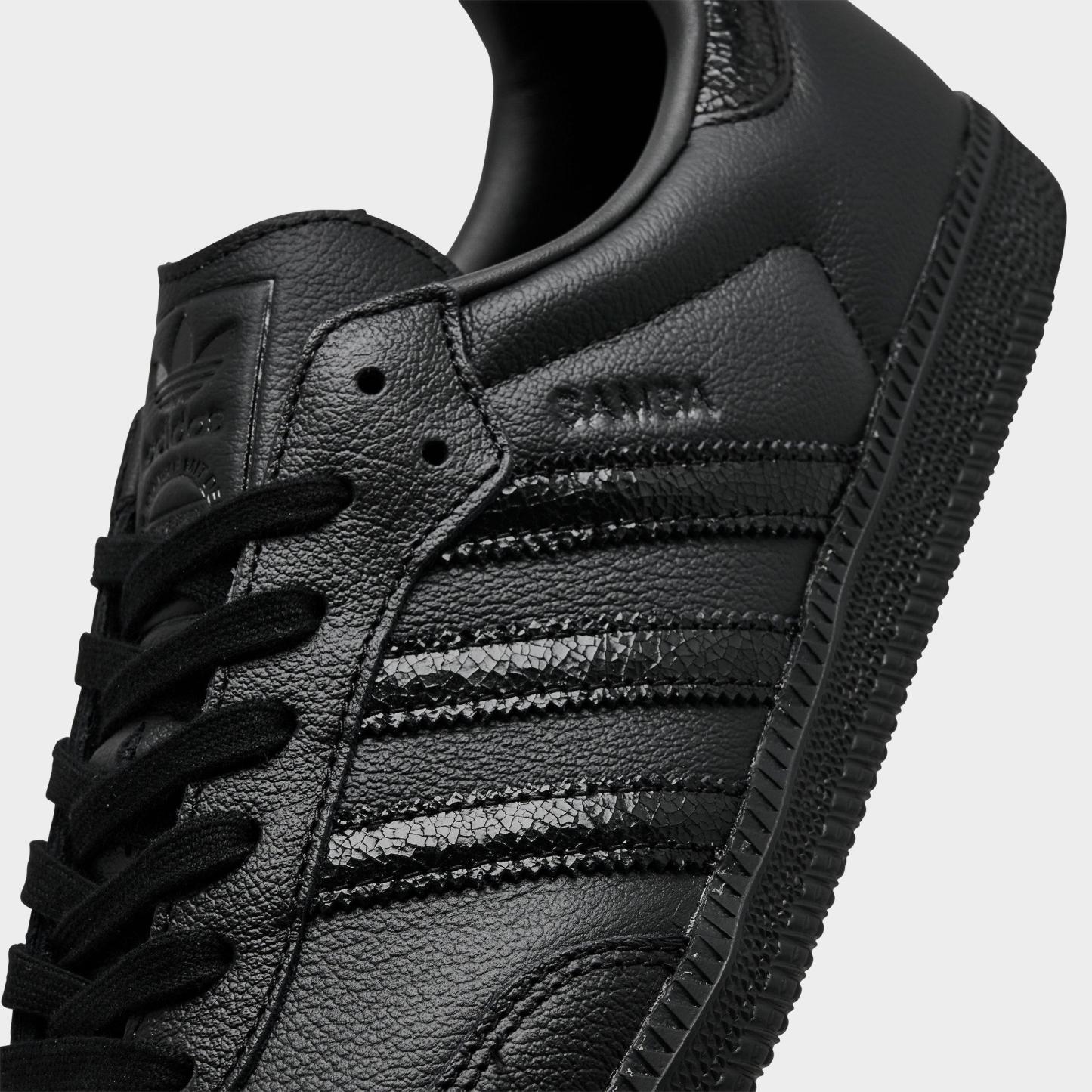 Men's adidas Originals Samba OG Casual Shoes - Part 2 - Core Black/Core Black/Core Black - Detail shot