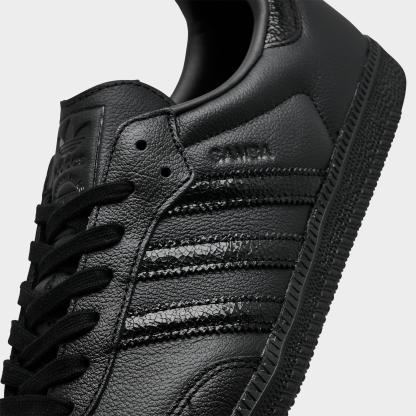 Men's adidas Originals Samba OG Casual Shoes - Part 2 - Core Black/Core Black/Core Black - Detail shot