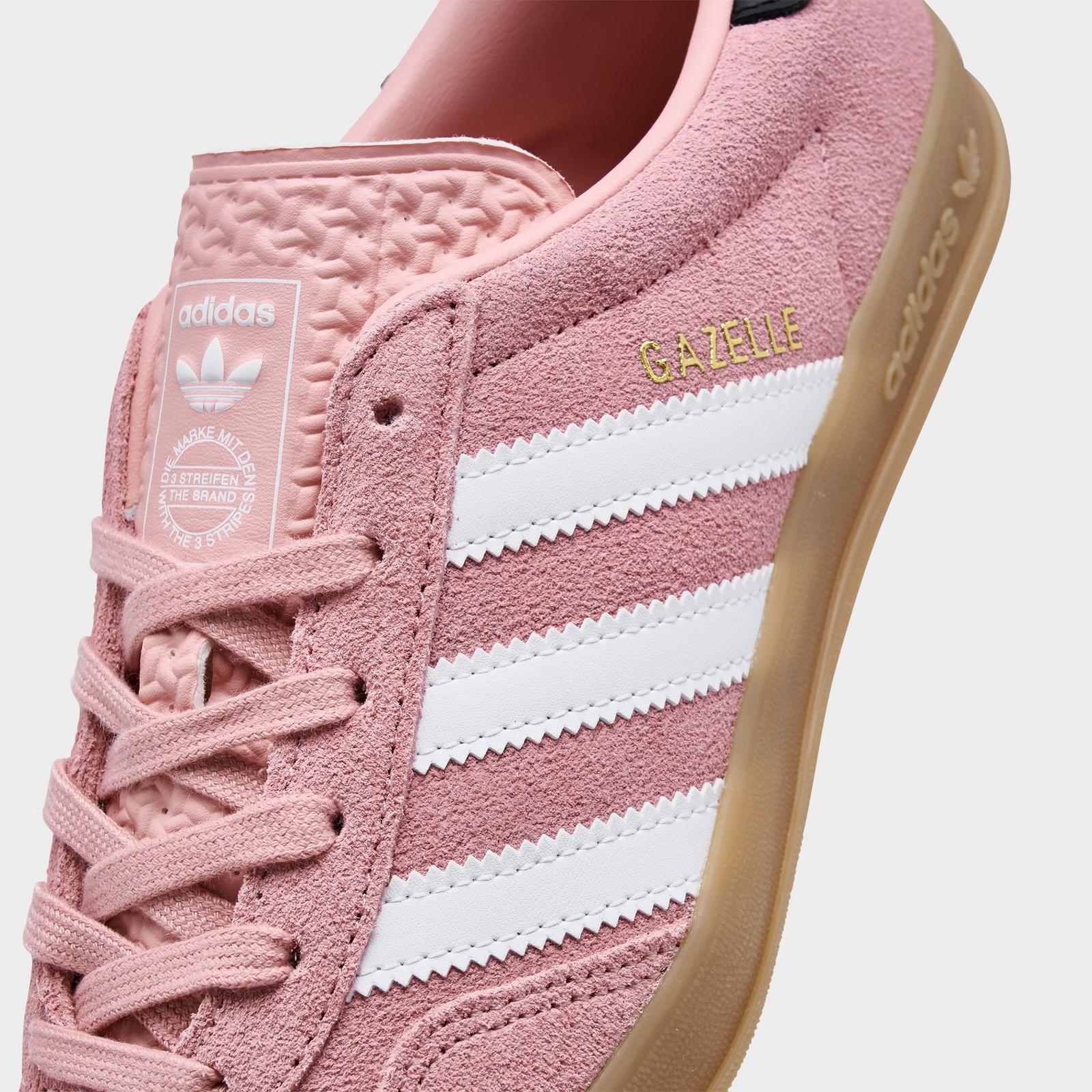 Big Kids' adidas Originals Gazelle Indoor Casual Shoes - Wonder Mauve/Footwear White/Core Black - view 3