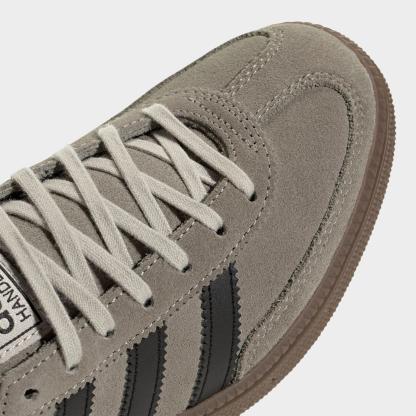 Big Kids' adidas Originals Handball Spezial Casual Shoes - Part 1 - Silver Pebble/Core Black/Gum - Detail shot