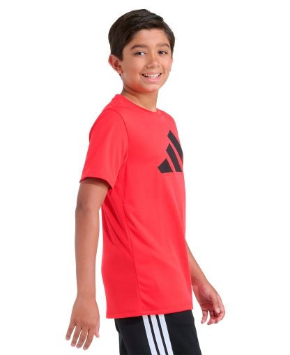 adidas Boys' 8-20 Graphic Print Crewneck T-Shirt - Pure Ruby