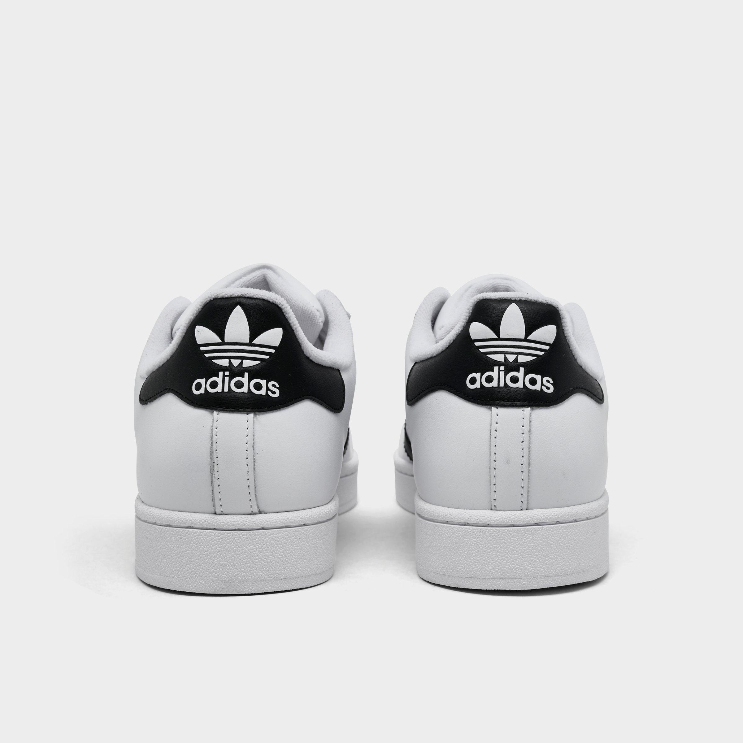 Men's adidas Originals Superstar II Casual Shoes - Part 2 - White/Black/White - Back view