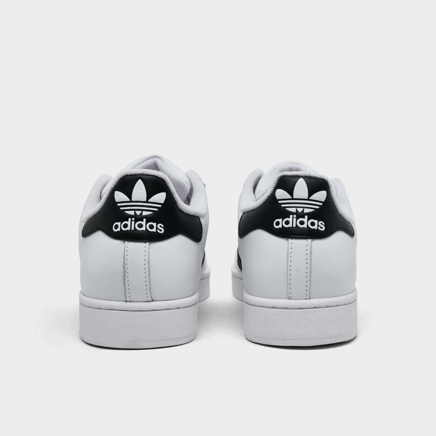 Men's adidas Originals Superstar II Casual Shoes - Part 2 - White/Black/White - Back view