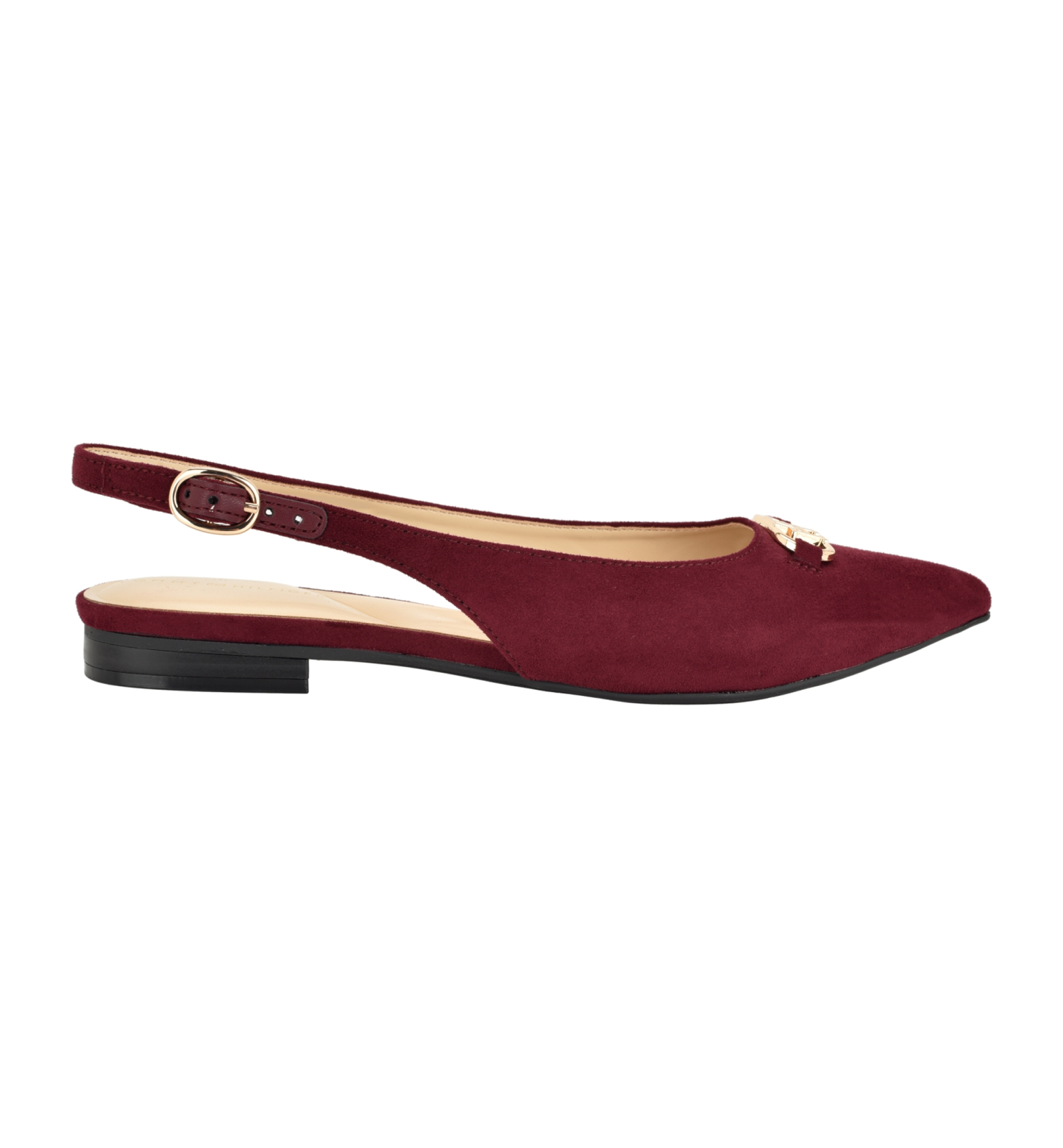 Tommy Hilfiger Women's Vesly Pointed Toe Slingback Dress Flats - Dark Red