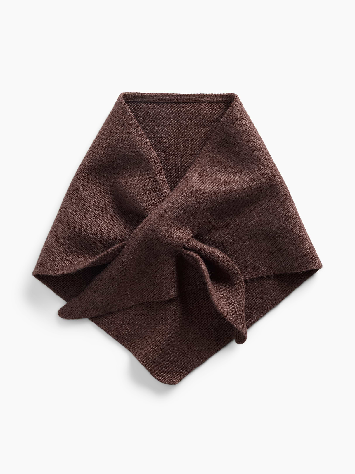 Knit Triangle Scarf - Terra brown