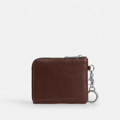 Small Corner Zip Wallet - Silver/Maple - view 4