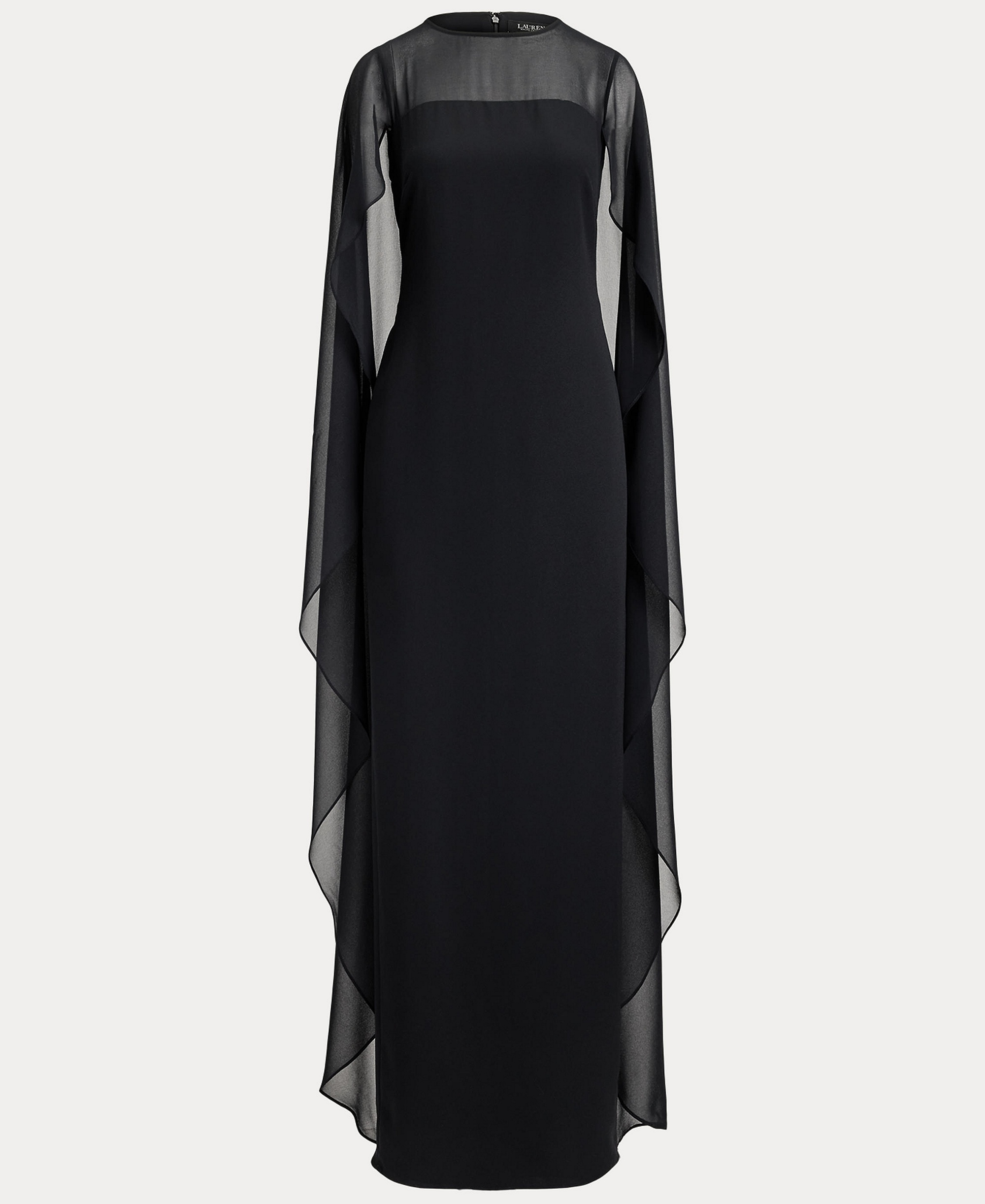 Lauren Ralph Lauren Women's Cape Georgette Gown - Black