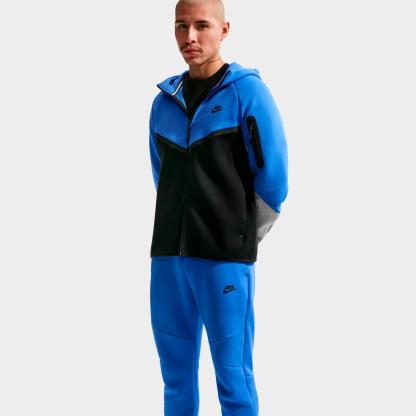 Men's Nike Tech Fleece Jogger Pants - Blue Crystal/Black/Black