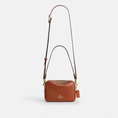 Mini Carey Crossbody Bag - Gold/Cinnamon - view 10