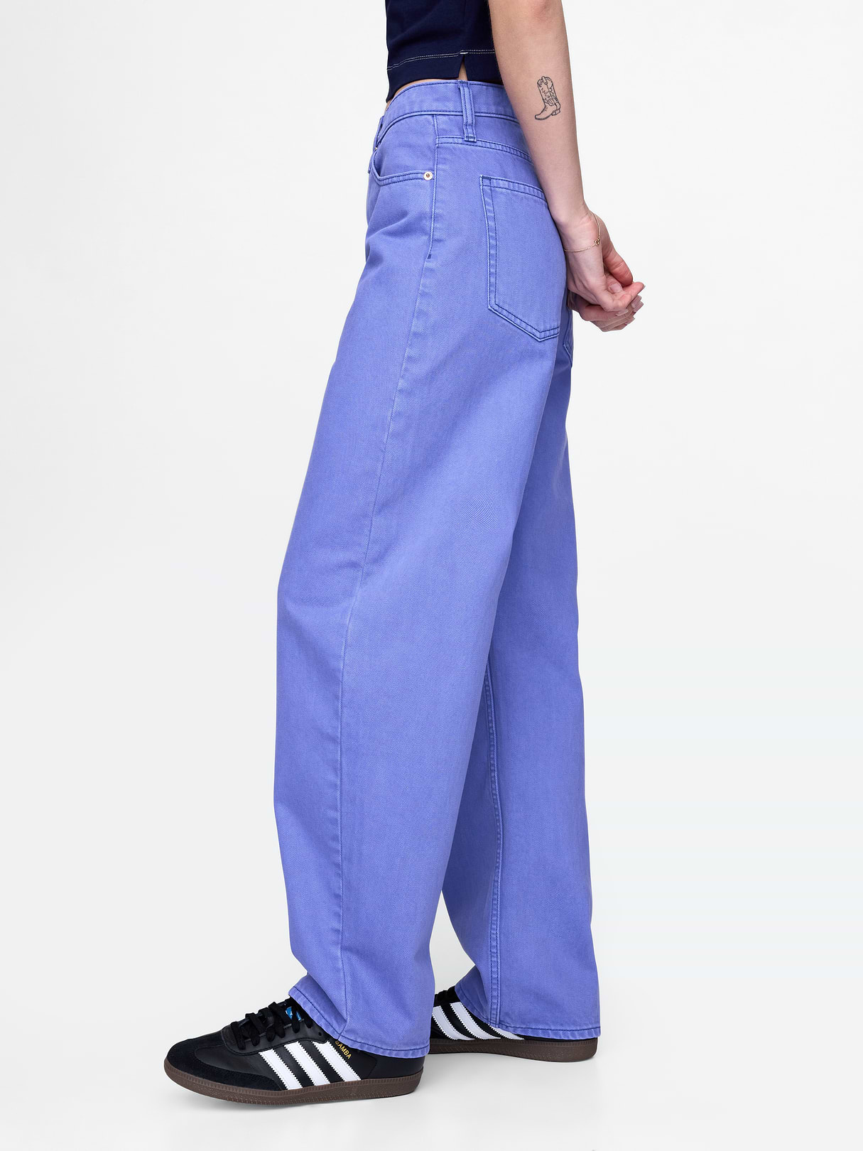 High Rise Barrel Jeans - Dazzling blue