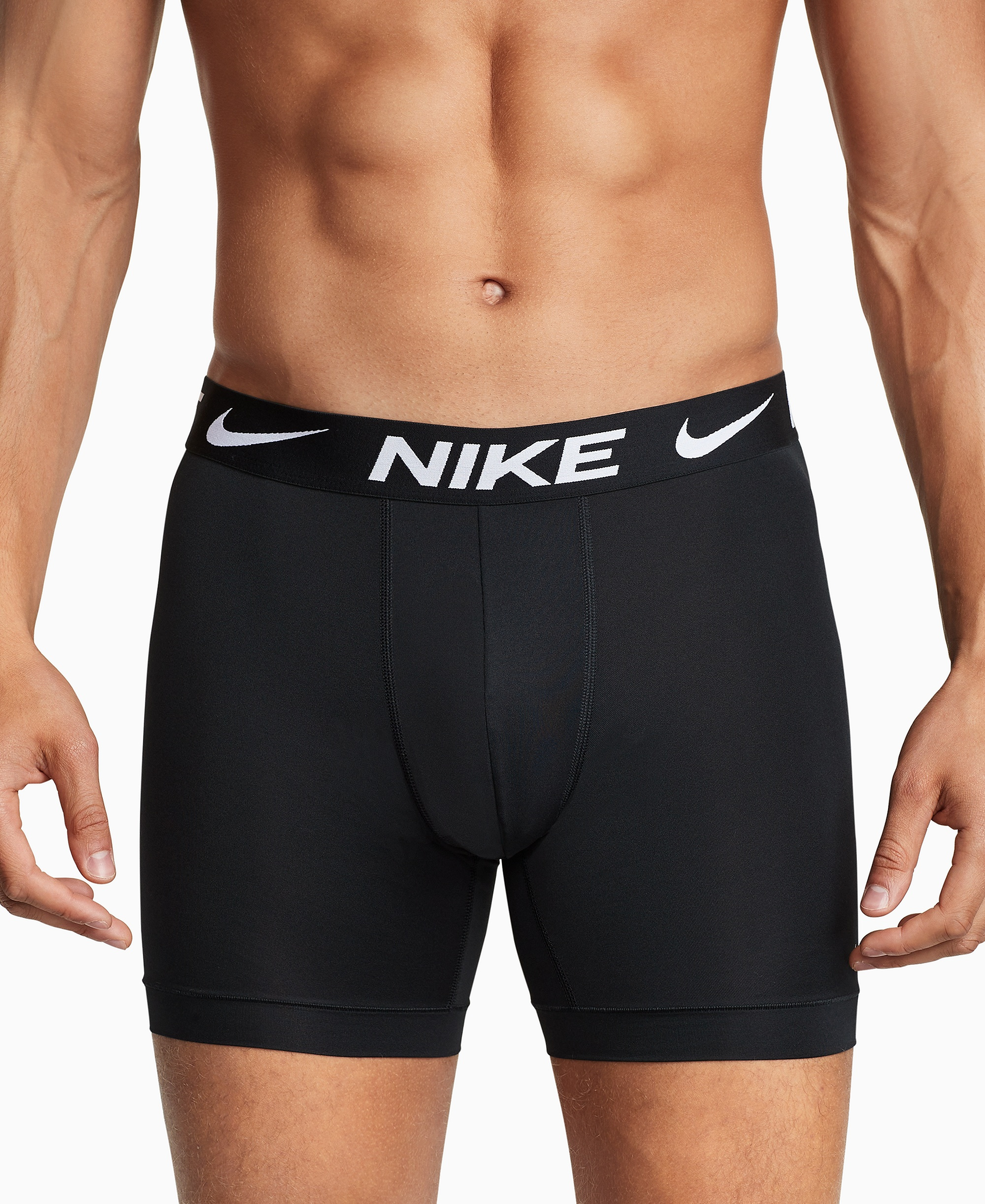 Nike Men's 3-Pack Dri-FIT Essential Micro Long Boxer Briefs - Black