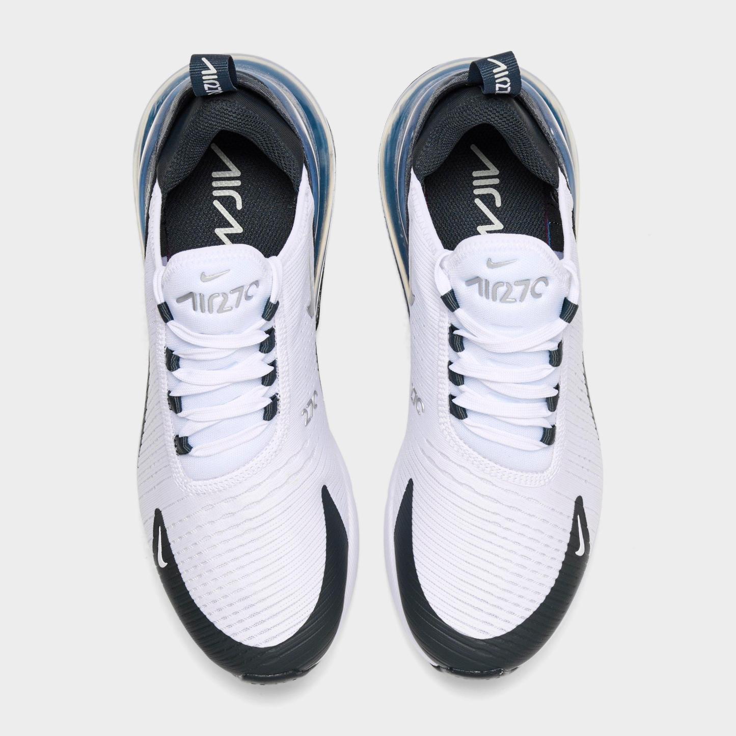 Women's Nithtke Air Max 270 Casual Shoes - Part 1 - White/Seaweed/Metallic Silver - Top view