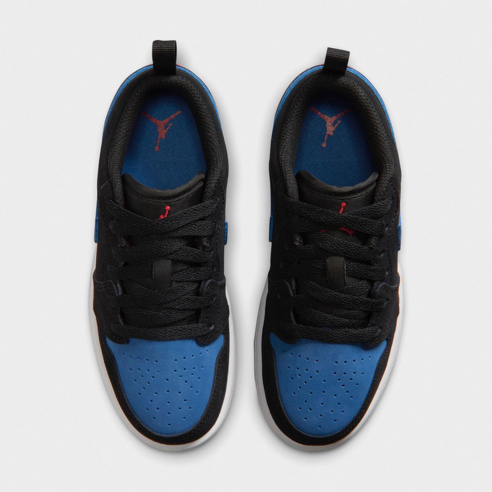 Little Kids' Air Jordan Retro 1 Low OG Casual Shoes - Black/True Blue/Varsity Red/Summit White - view 11