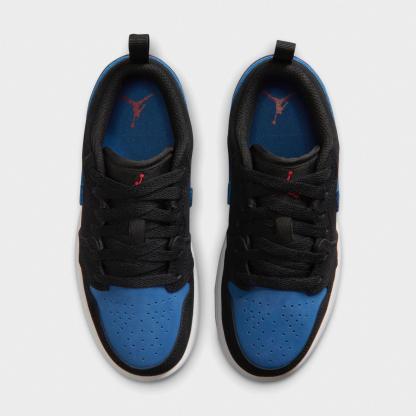 Little Kids' Air Jordan Retro 1 Low OG Casual Shoes - Black/True Blue/Varsity Red/Summit White - view 11