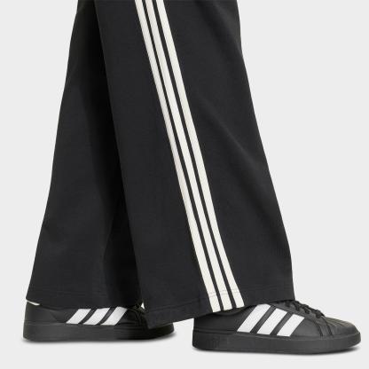 Women's adidas Kit 3-Stripes Wide Pants - Black/Off White