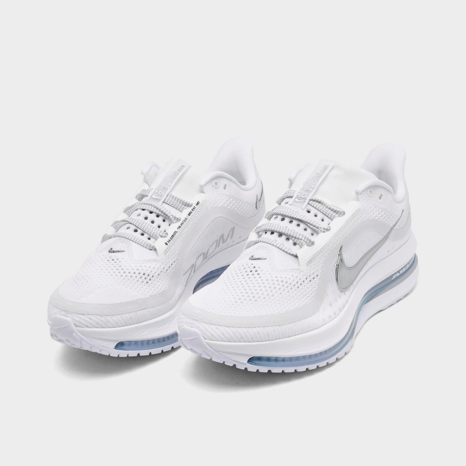 Men's Nike Pegasus Premium Running Shoes - White/Metallic Silver/Metallic Silver