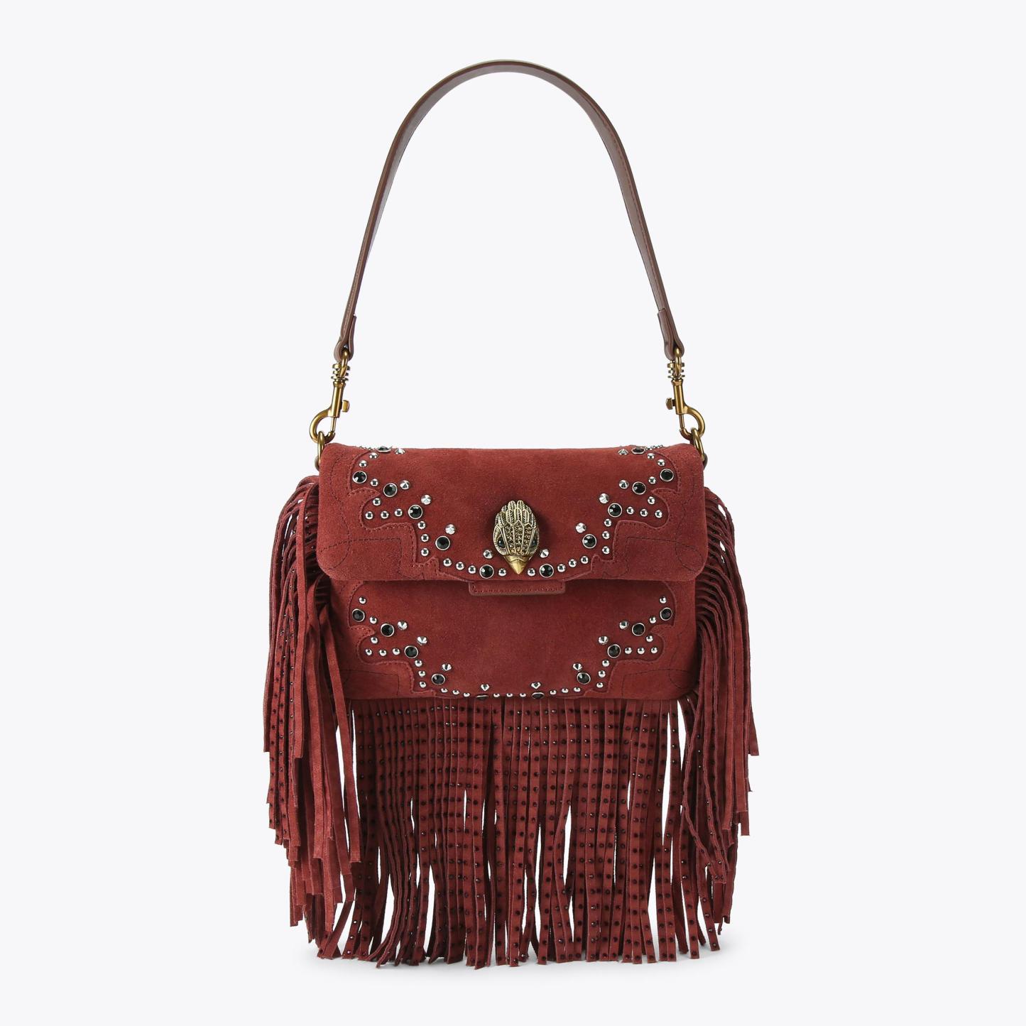 Kurt Geiger London Oxford Fringe Shoulder Bag - Red