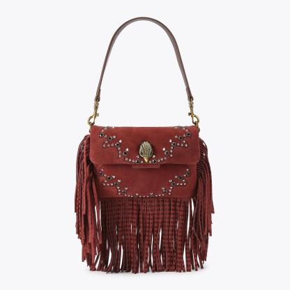 Kurt Geiger London Oxford Fringe Shoulder Bag - Red