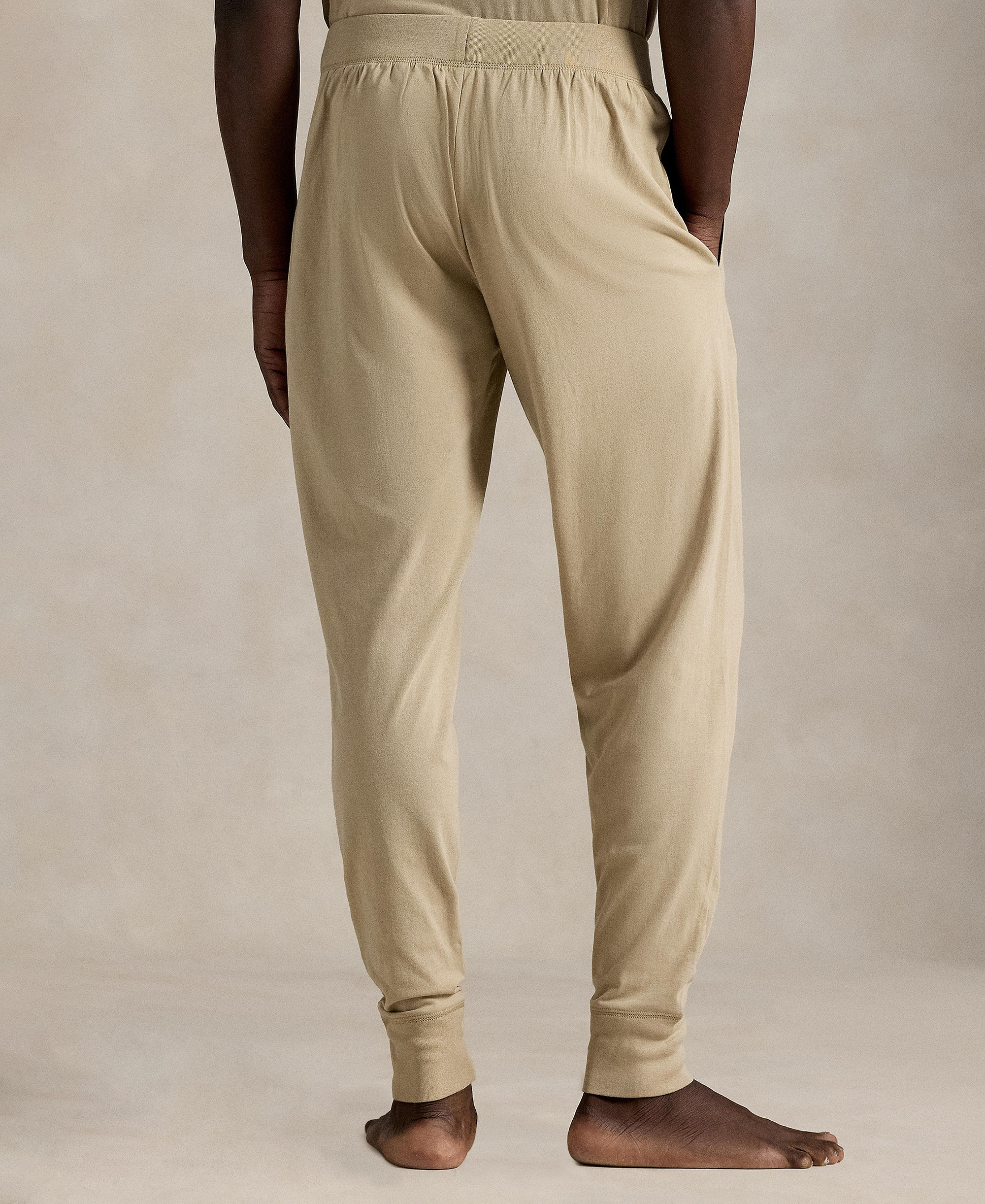Polo Ralph Lauren Men's Regular-Fit Pajama Joggers - Classic Khaki/White Logo