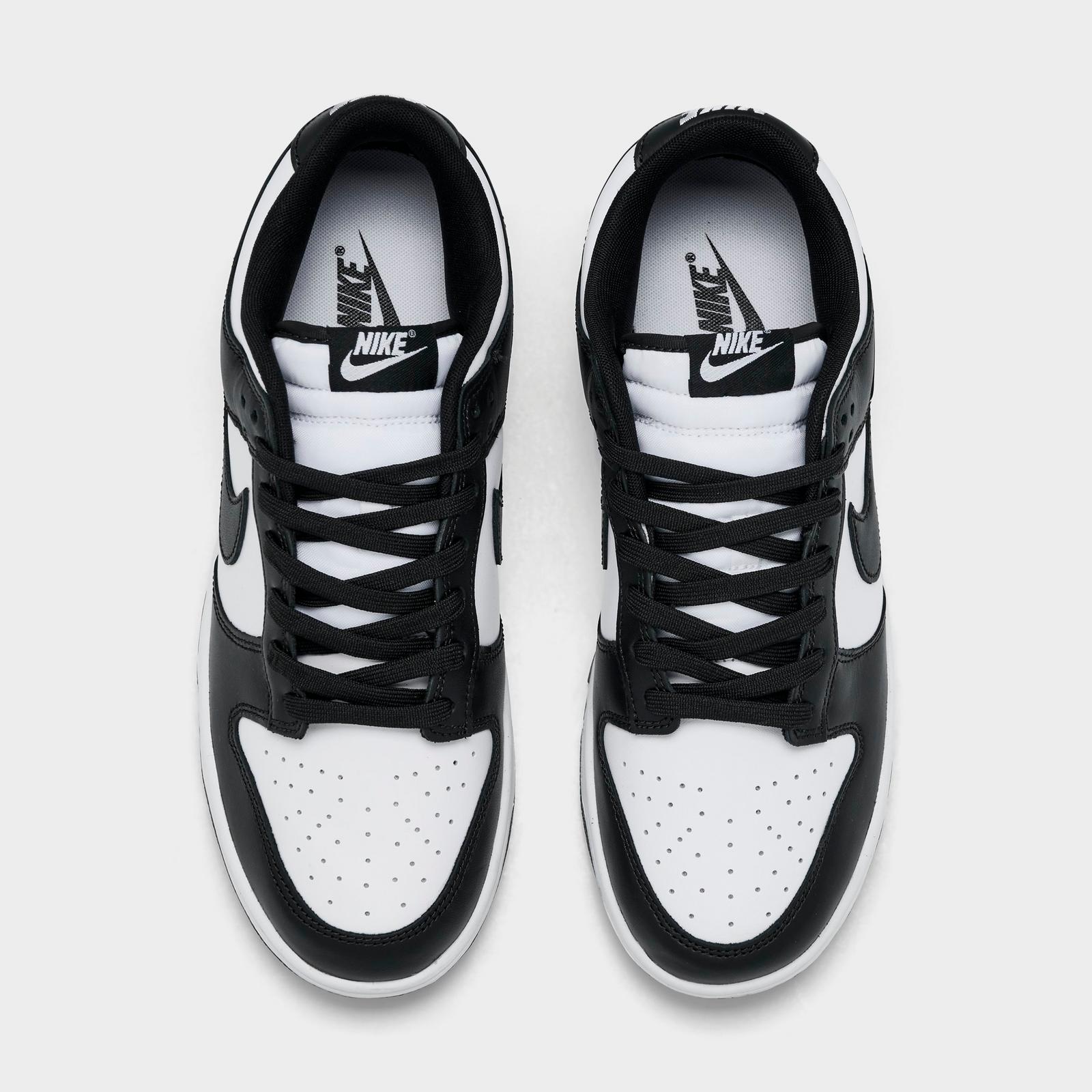 Men's Nike Dunk Low Retro Casual Shoes - Black/White/Black