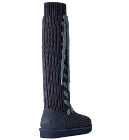 UGG® Women's Classic Tall Whipstitch Knit Slouch Knee High Boots - Dark Indigo