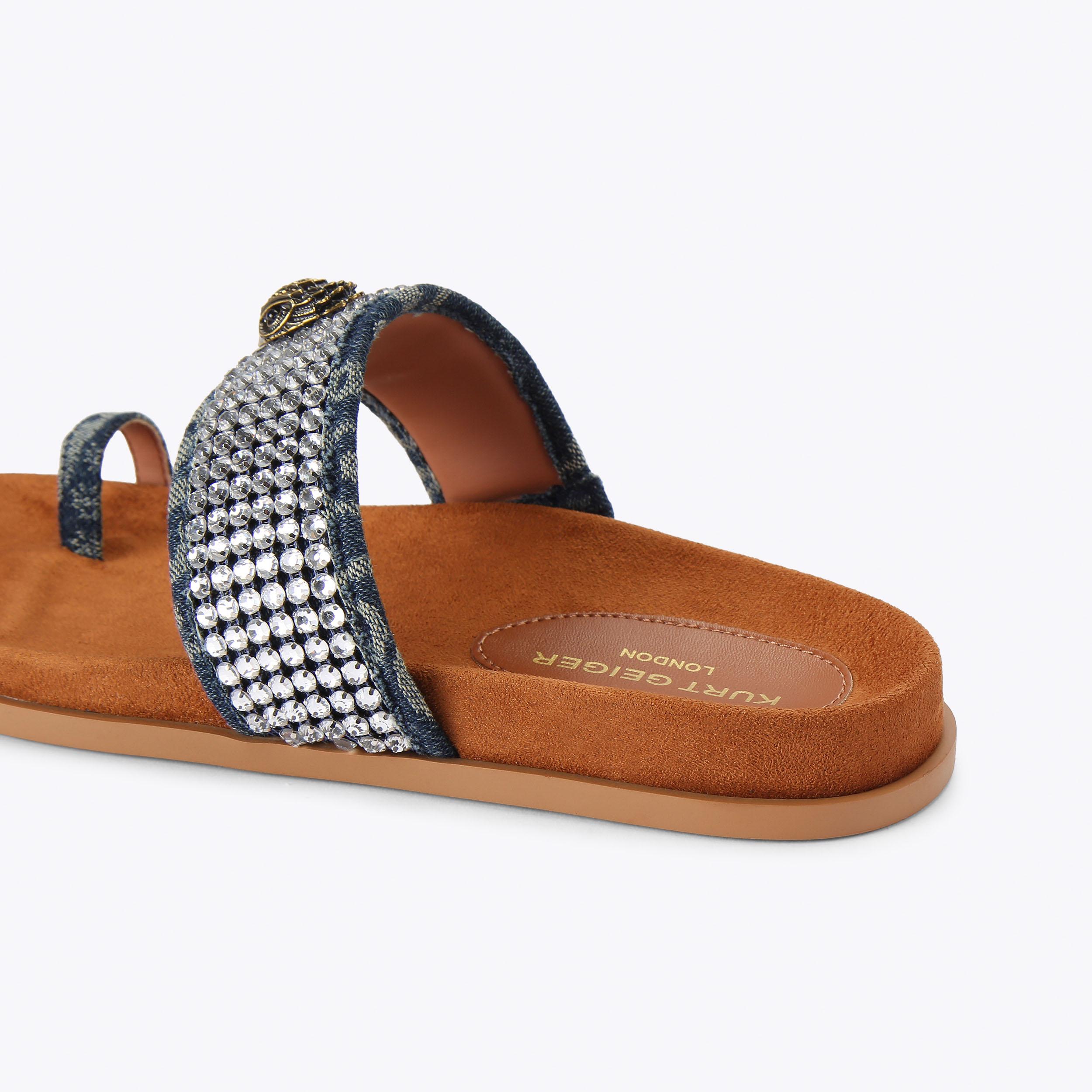Kurt Geiger London Mesh Toe Thong Sandal - Blue - view 4