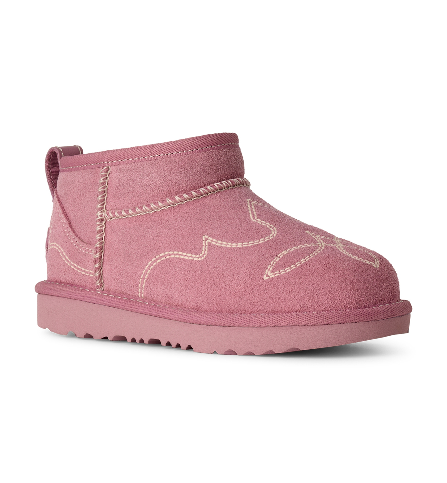 UGG® Kids Classic Ultra Mini Western Round Toe Booties - Dusty Orchid