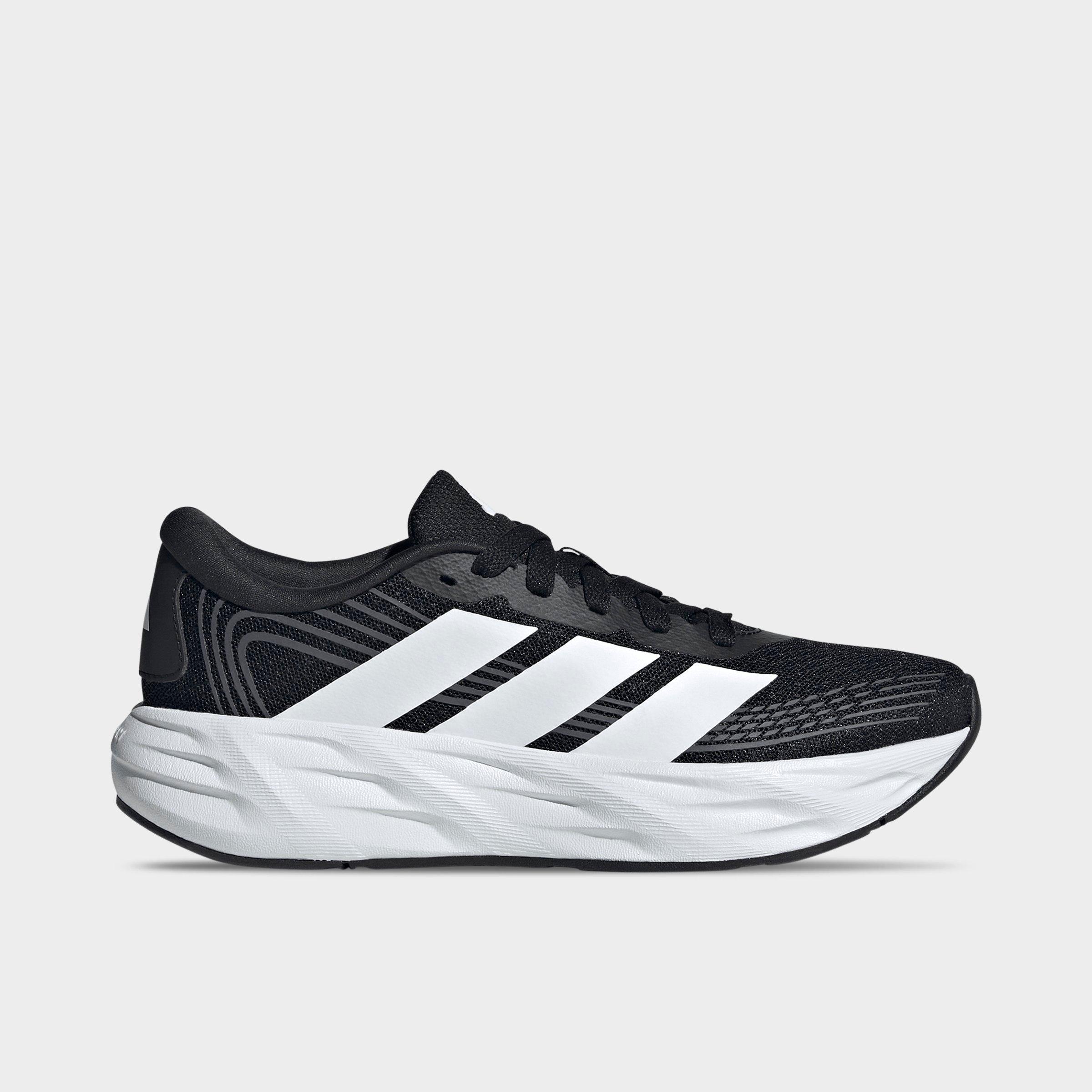 Big Kids' adidas Galaxy 8 Running Shoes - Core Black/Cloud White/Carbon - Left shoe facing left. Outside of the shoe.