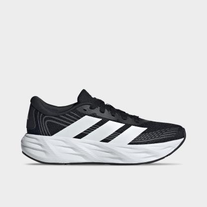 Big Kids' adidas Galaxy 8 Running Shoes - Core Black/Cloud White/Carbon - Left shoe facing left. Outside of the shoe.