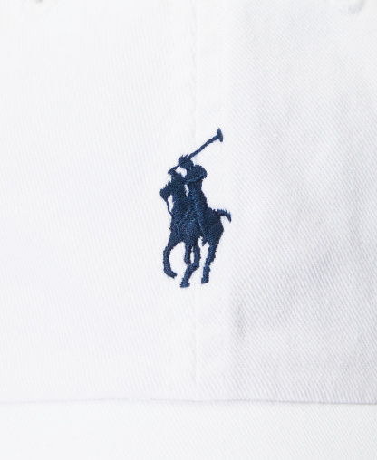 Polo Ralph Lauren Women's The Iconic Cotton Chino Ball Cap - White/Newport Navy