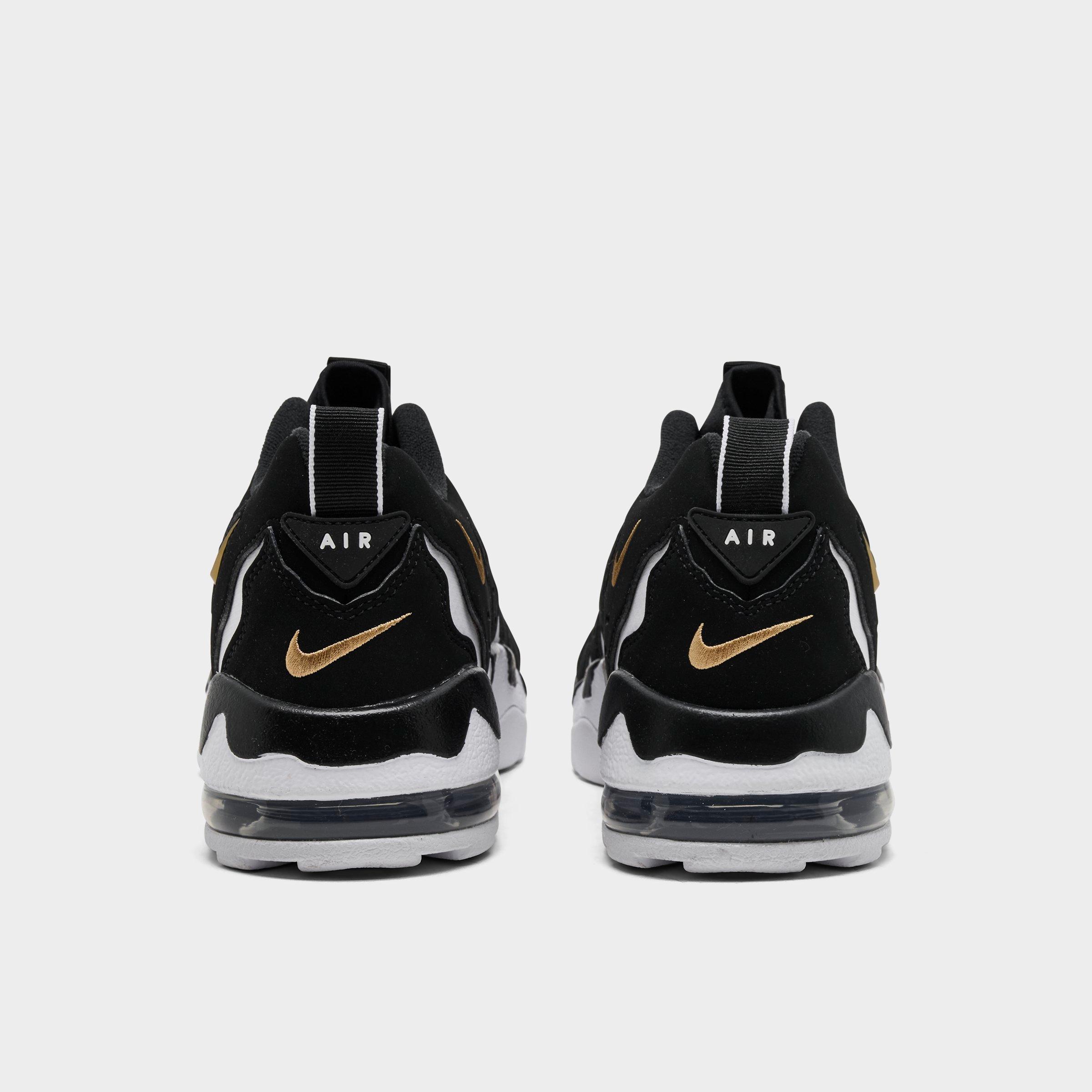 Men's Nithtke Air DT Max '96 Low Casual Shoes - Black/White/Metallic Gold - Back view