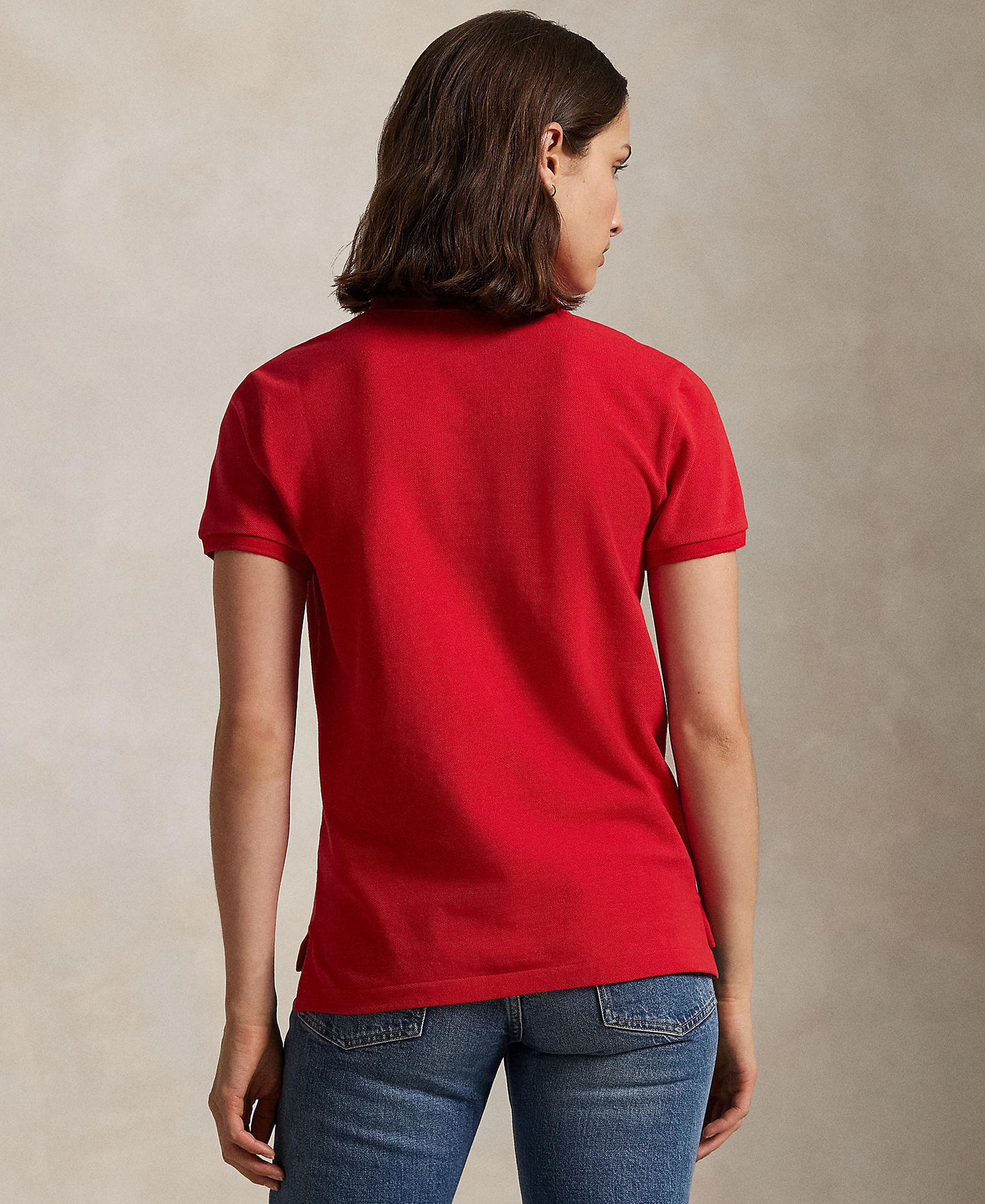 Polo Ralph Lauren Women's Classic-Fit Mesh Polo Shirt - Red