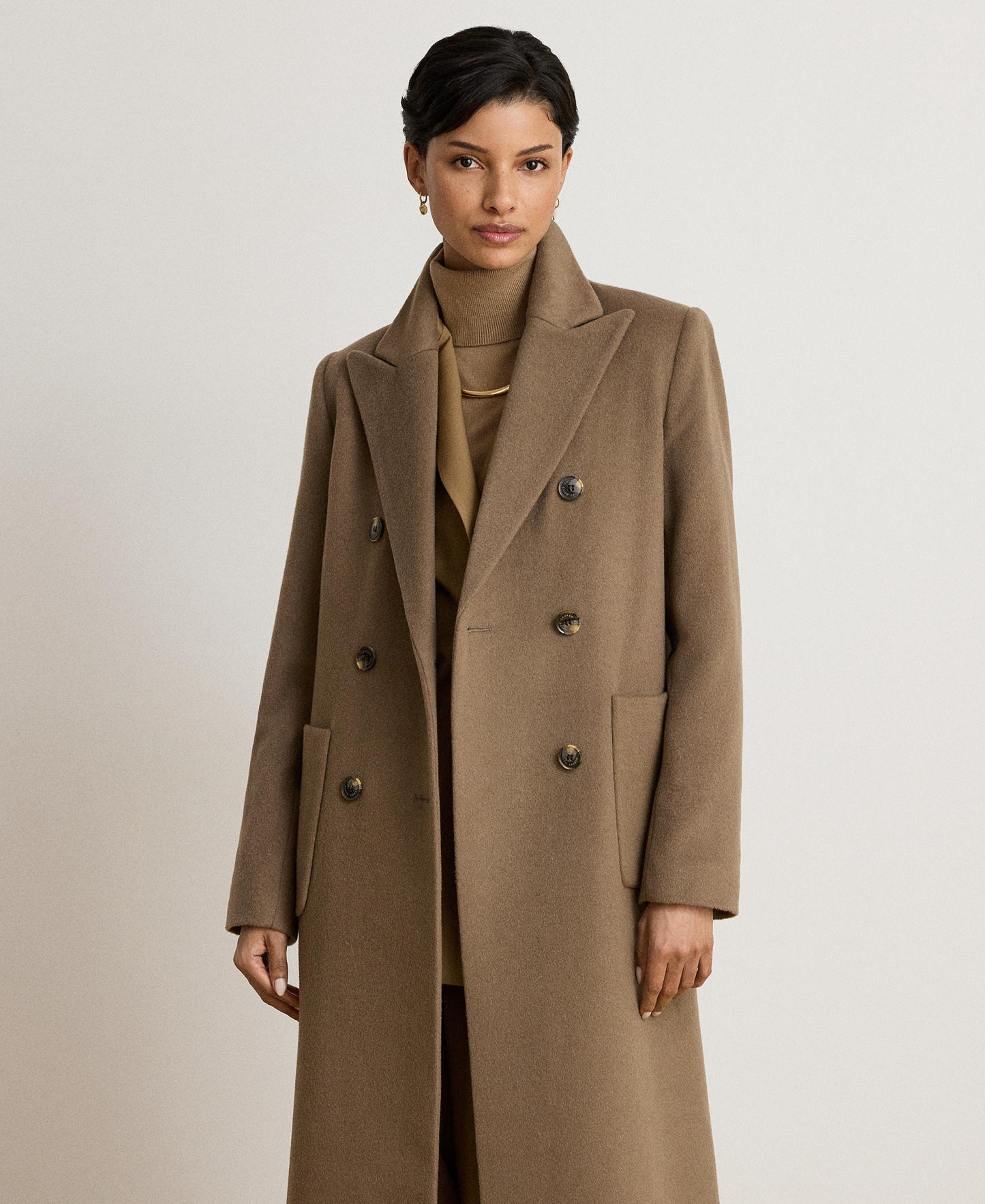 Lauren Ralph Lauren Women's Maxi Wool-Blend Coat - Truffle
