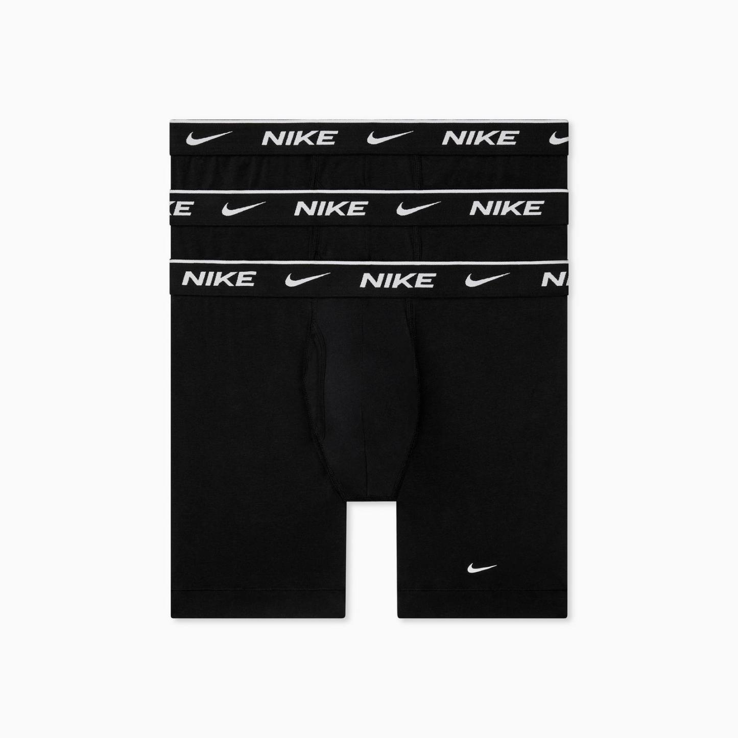 Men's Nike Stretch Cotton Boxer Briefs (3-Pack) - Black/Black/Black (KE1276-001)