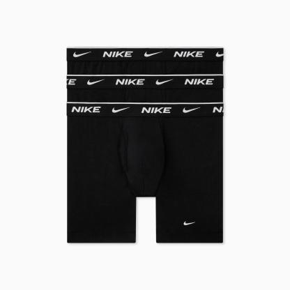 Men's Nike Stretch Cotton Boxer Briefs (3-Pack) - Black/Black/Black (KE1276-001)