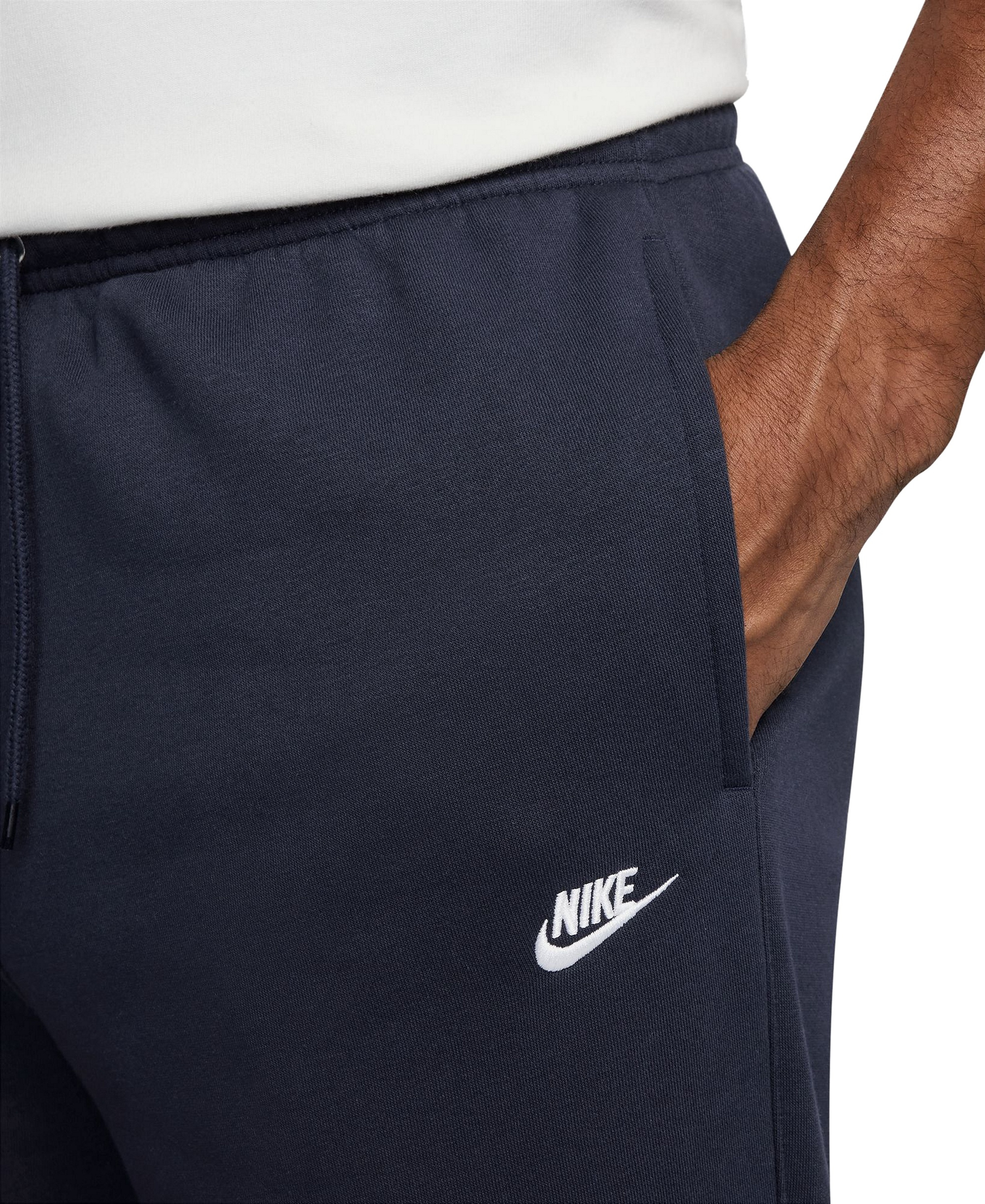 Nike Club Men's Brushed Fleece Open Hem Pants - Blue