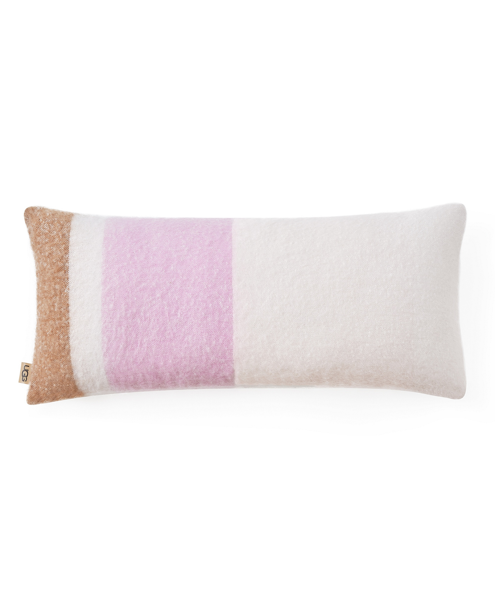 UGG® Simona Faux Mohair Bolster Decorative Pillow, 14" x 36" - Rosetta Stripe