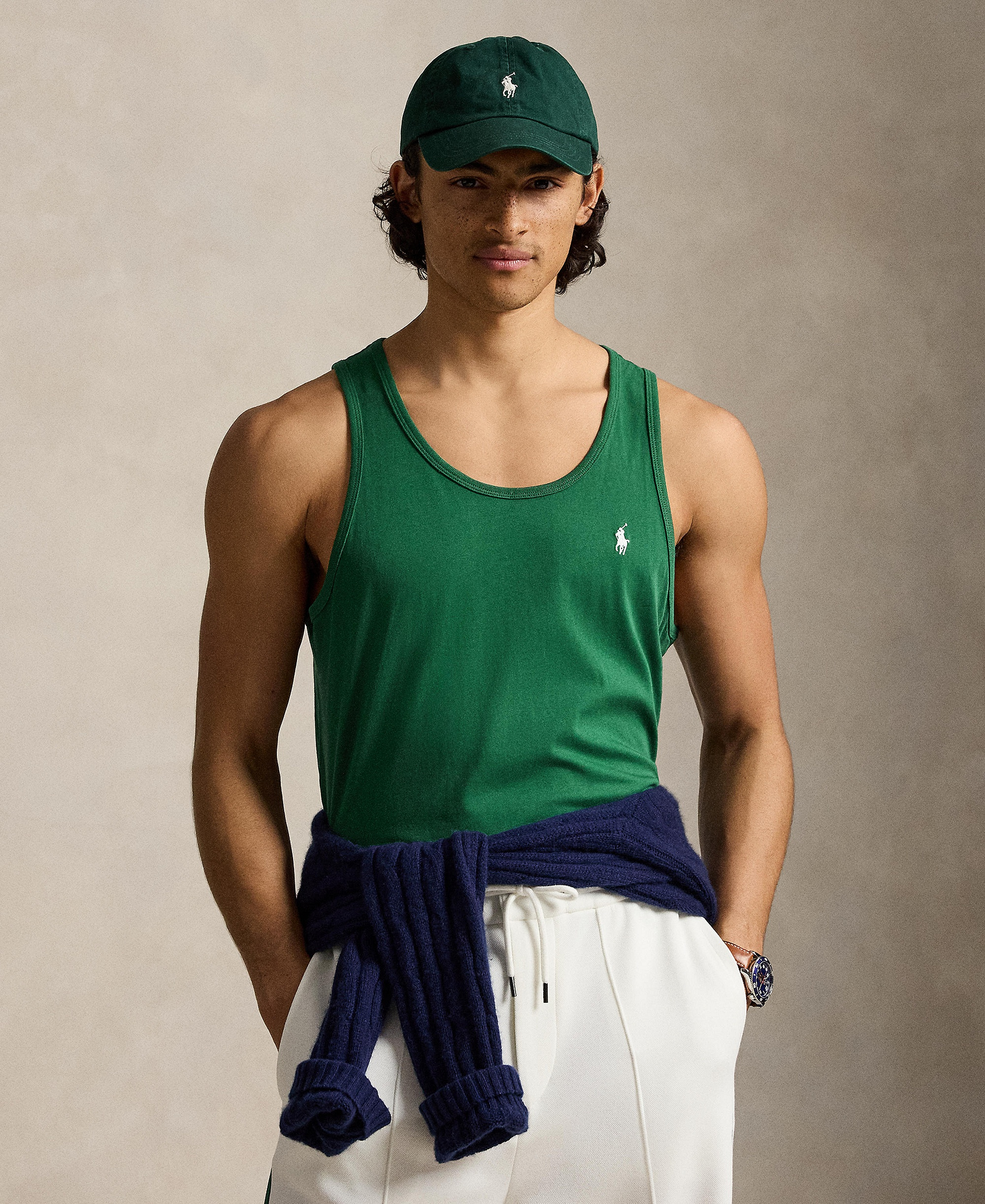 Polo Ralph Lauren Men's Washed Jersey Tank Top - New Forest