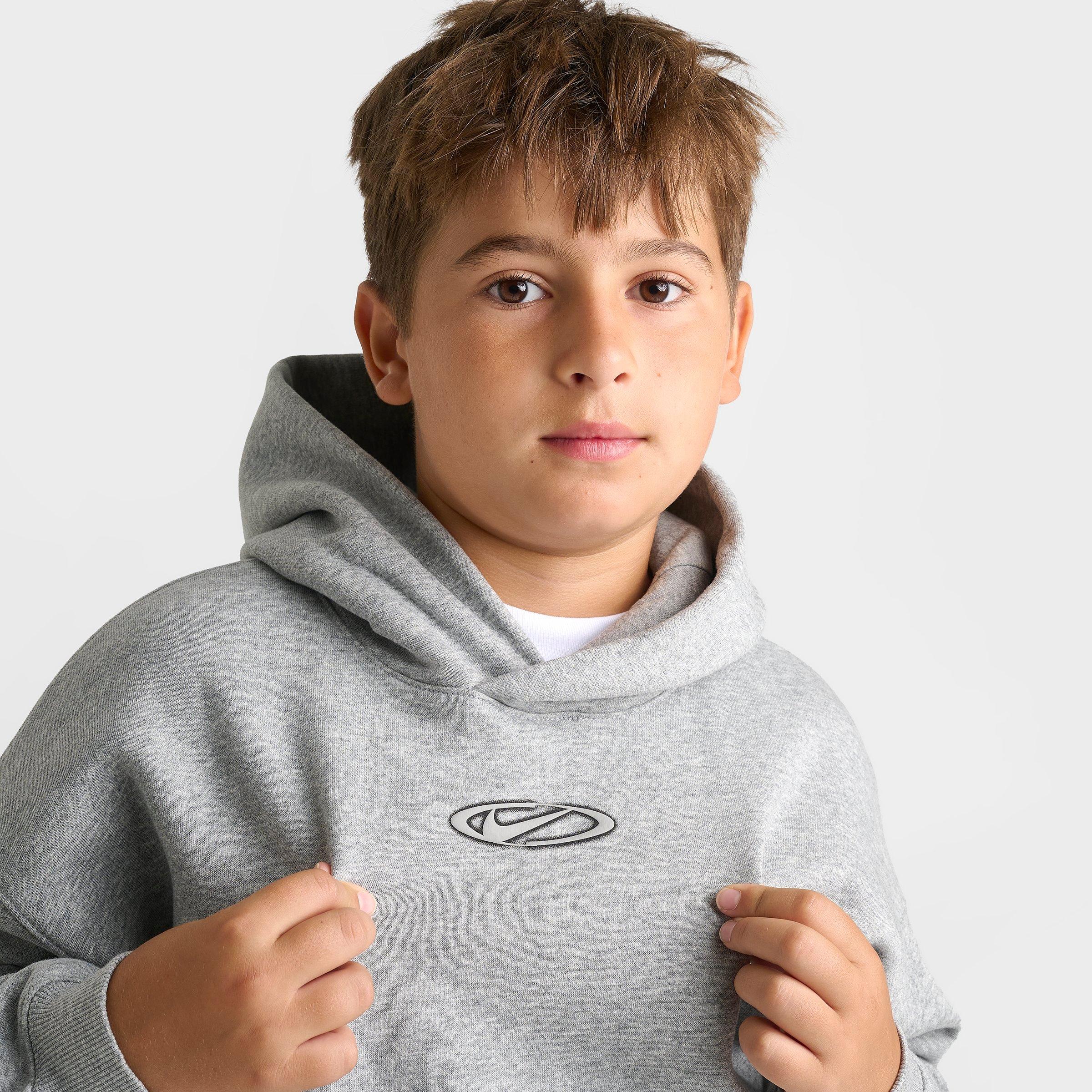 Big Kids' Nithtke Sportswear Club Fleece Athletic Dept. Oversized Hoodie - Dark Grey Heather
