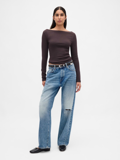 Modern Boatneck T-Shirt - Terra brown
