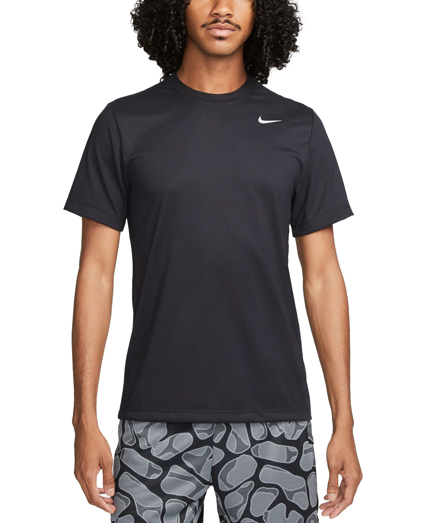 Nike Men's Dri-FIT Legend Fitness Logo T-Shirt - Black