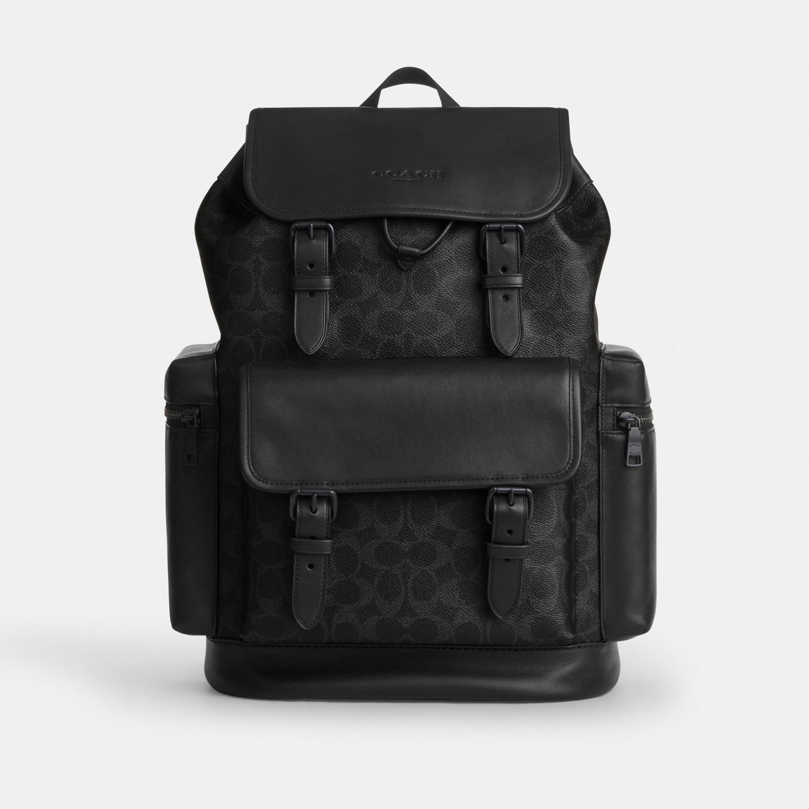 Sprint Backpack In Signature Canvas - Matte Black/Black Signature