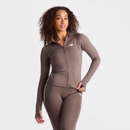 Women's New Balance Piped Full-Zip Training Jacket - Cortado - view 3